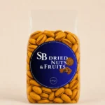SB premium salted pistachios in a resealable package