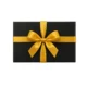 Luxury black caviar gift box with golden ribbon